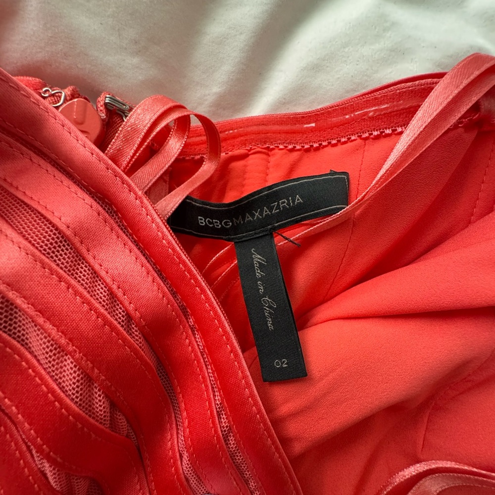 BCBGMaxAzria Vibrant Coral Gown